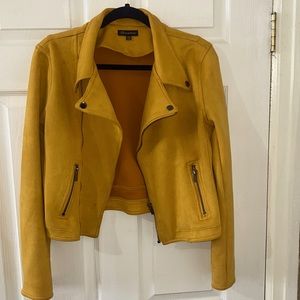 🔥Mustard Yellow Moto Jacket in Pre-Loved Condition; Sz Medium